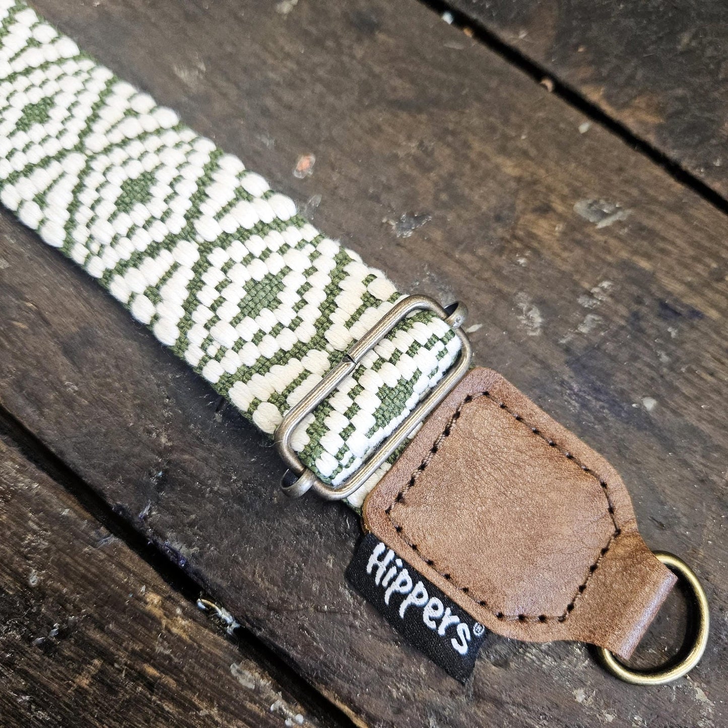 Hippers Schouderband groen grafisch 4 cm