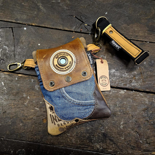 Hippers 2-zijdig jeans/bruin