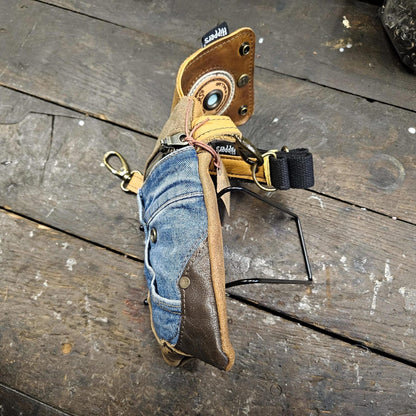 Hippers 2-zijdig jeans/bruin