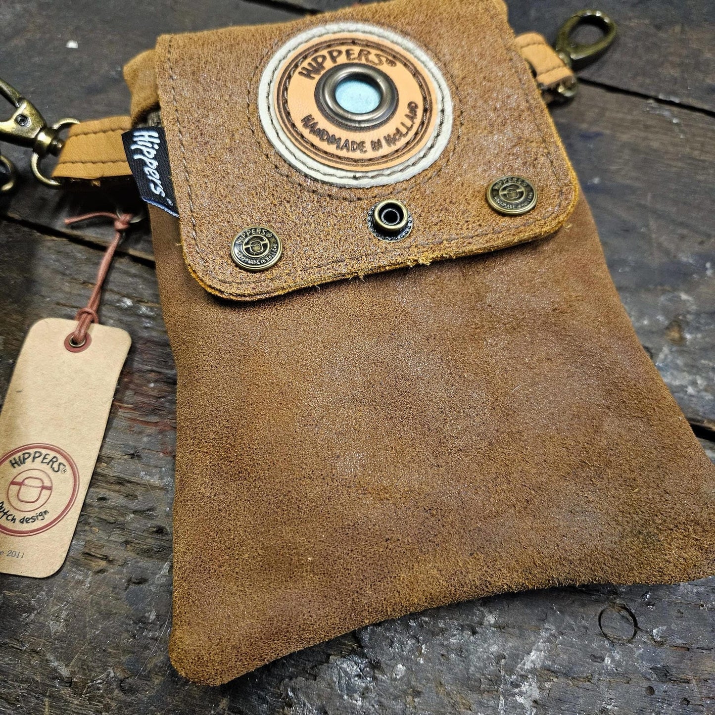 Hippers 2-zijdig jeans/bruin
