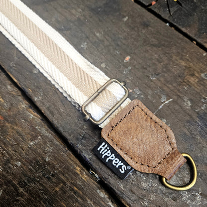 Hippers Schouderband crème beige streep 3 cm