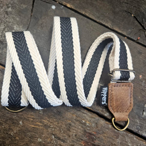 Hippers Schouderband crème zwart streep 3 cm