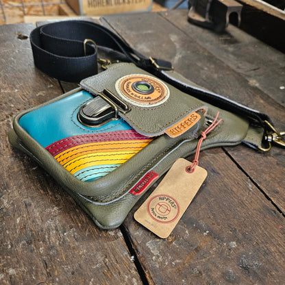 Luxe Hippers olijf vintage/aqua