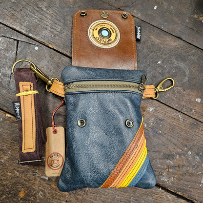 Hippers 2-zijdig jeans/petrol vintage striping