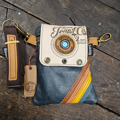 Hippers 2-zijdig jeans/petrol vintage striping