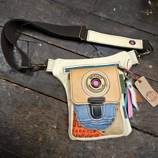 Luxe Hippers crème jeans I +tassenhanger