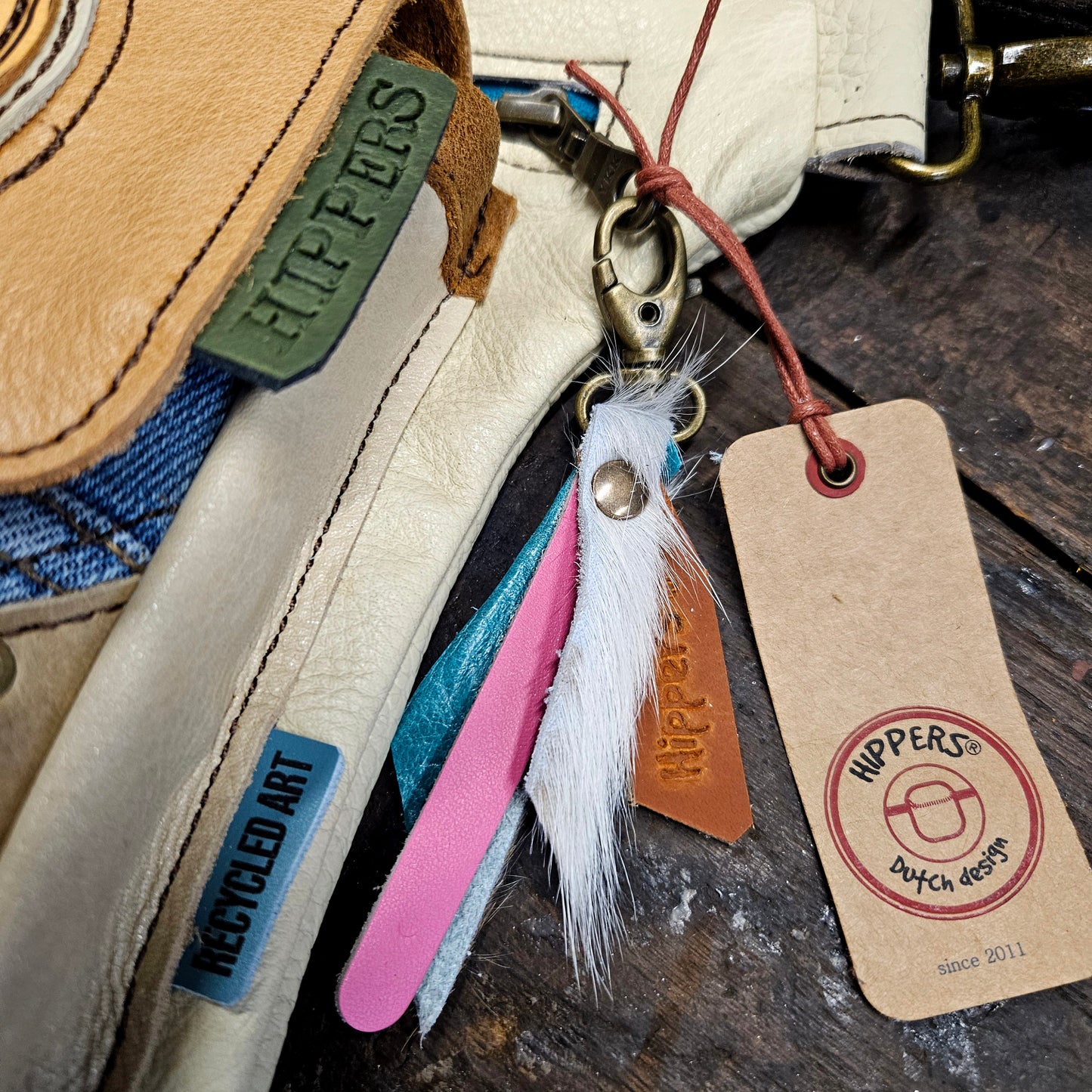 Luxe Hippers crème jeans I +tassenhanger