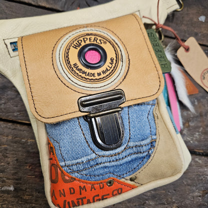 Luxe Hippers crème jeans I +tassenhanger