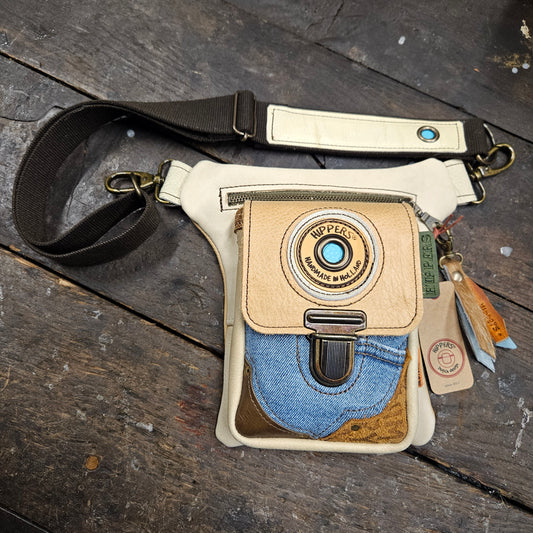 Luxe Hippers crème jeans II + tassenhanger