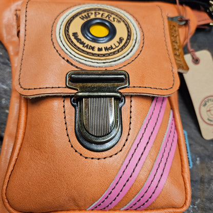 Luxe Hippers zalm/oranje sport + tassenhanger