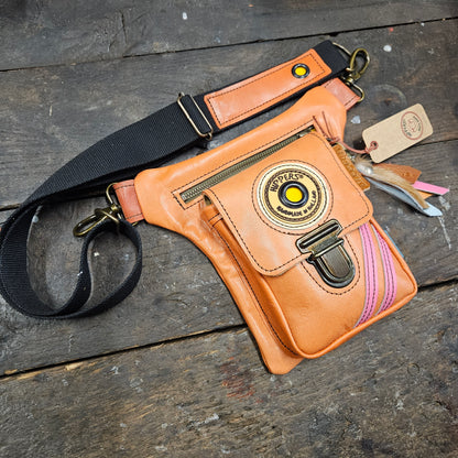 Luxe Hippers zalm/oranje sport + tassenhanger