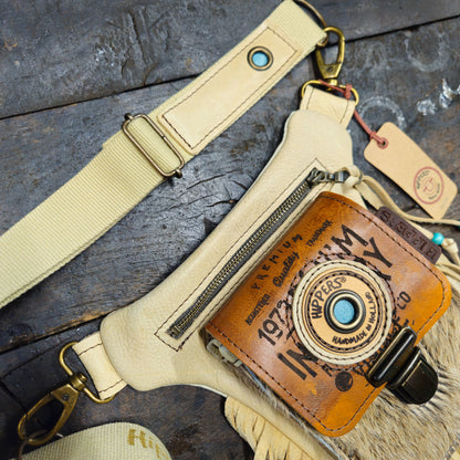 Luxe Hippers creme  vintage bruin franje II