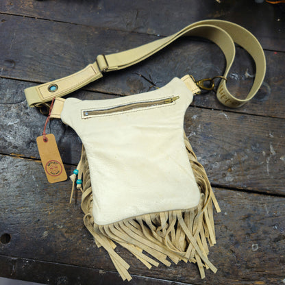 Luxe Hippers creme  vintage bruin franje II