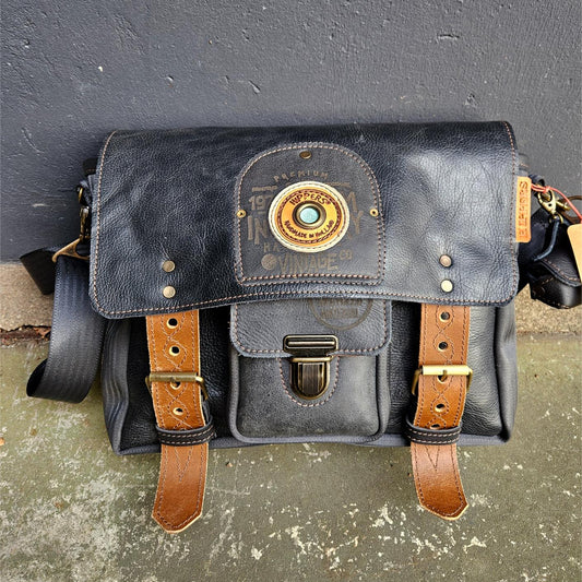 Hippers Gordeltas (laptop) Vintage zwart