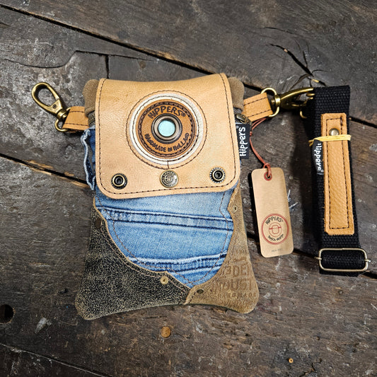 Hippers 2-zijdig jeans/groen
