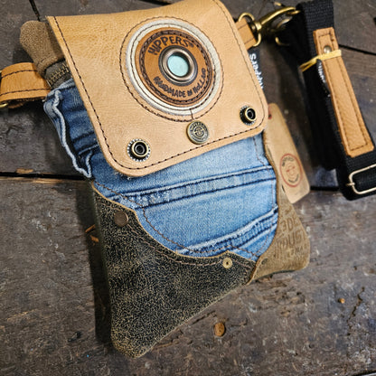 Hippers 2-zijdig jeans/groen