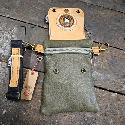 Hippers 2-zijdig jeans/groen