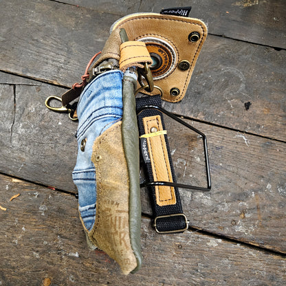 Hippers 2-zijdig jeans/groen