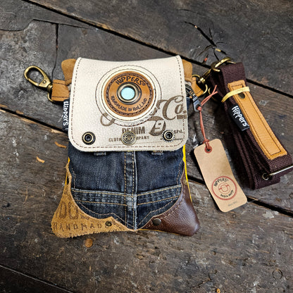 Hippers 2-zijdig jeans/geel