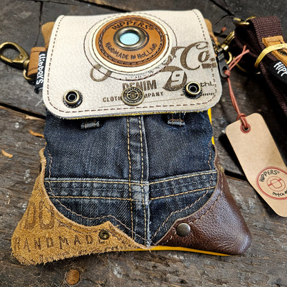 Hippers 2-zijdig jeans/geel