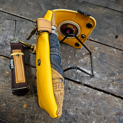 Hippers 2-zijdig jeans/geel