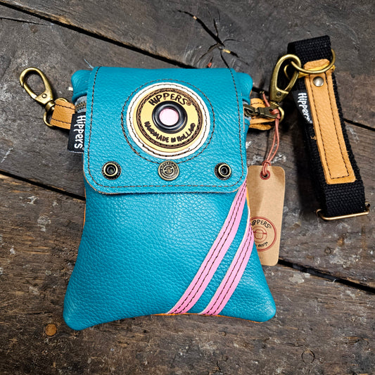 Hippers 2-zijdig vintage aqua roze/ croco oranje