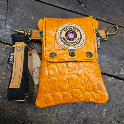 Hippers 2-zijdig vintage aqua roze/ croco oranje