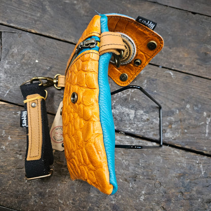 Hippers 2-zijdig vintage aqua roze/ croco oranje