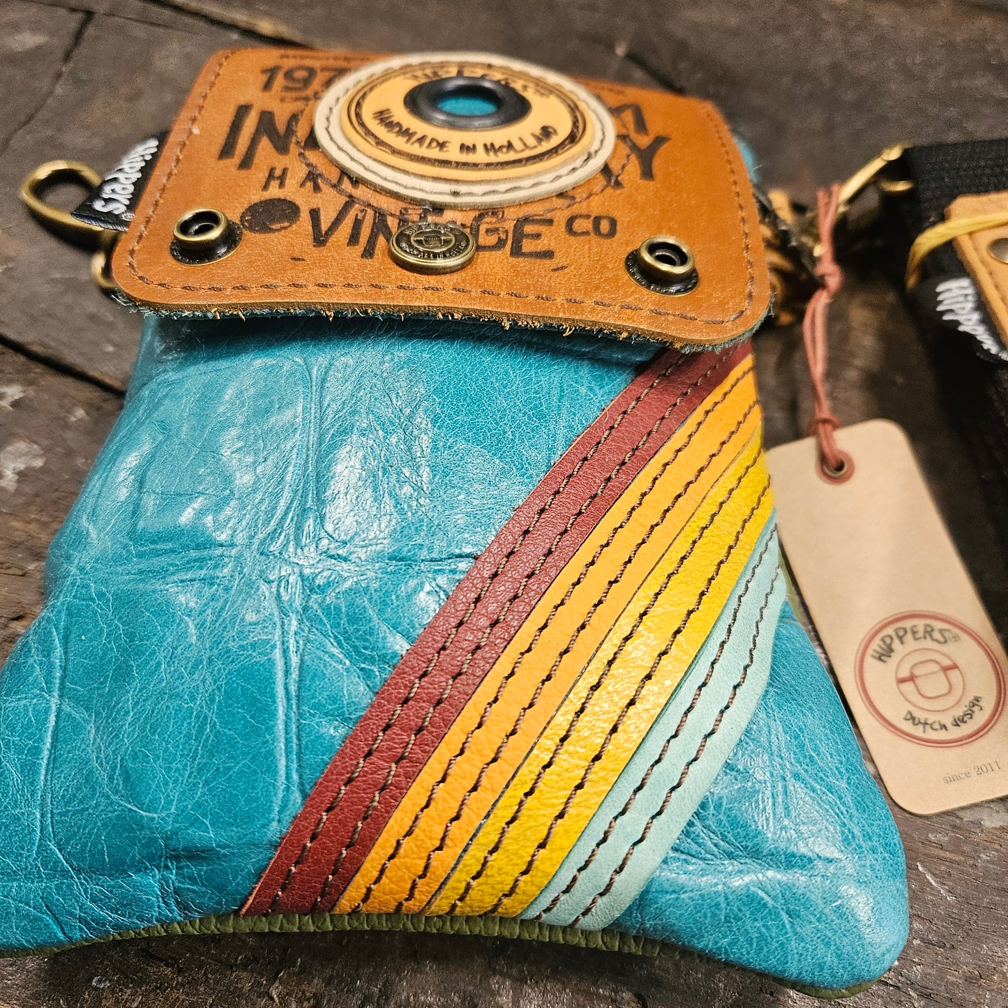 Hippers 2-zijdig vintage aqua/groen