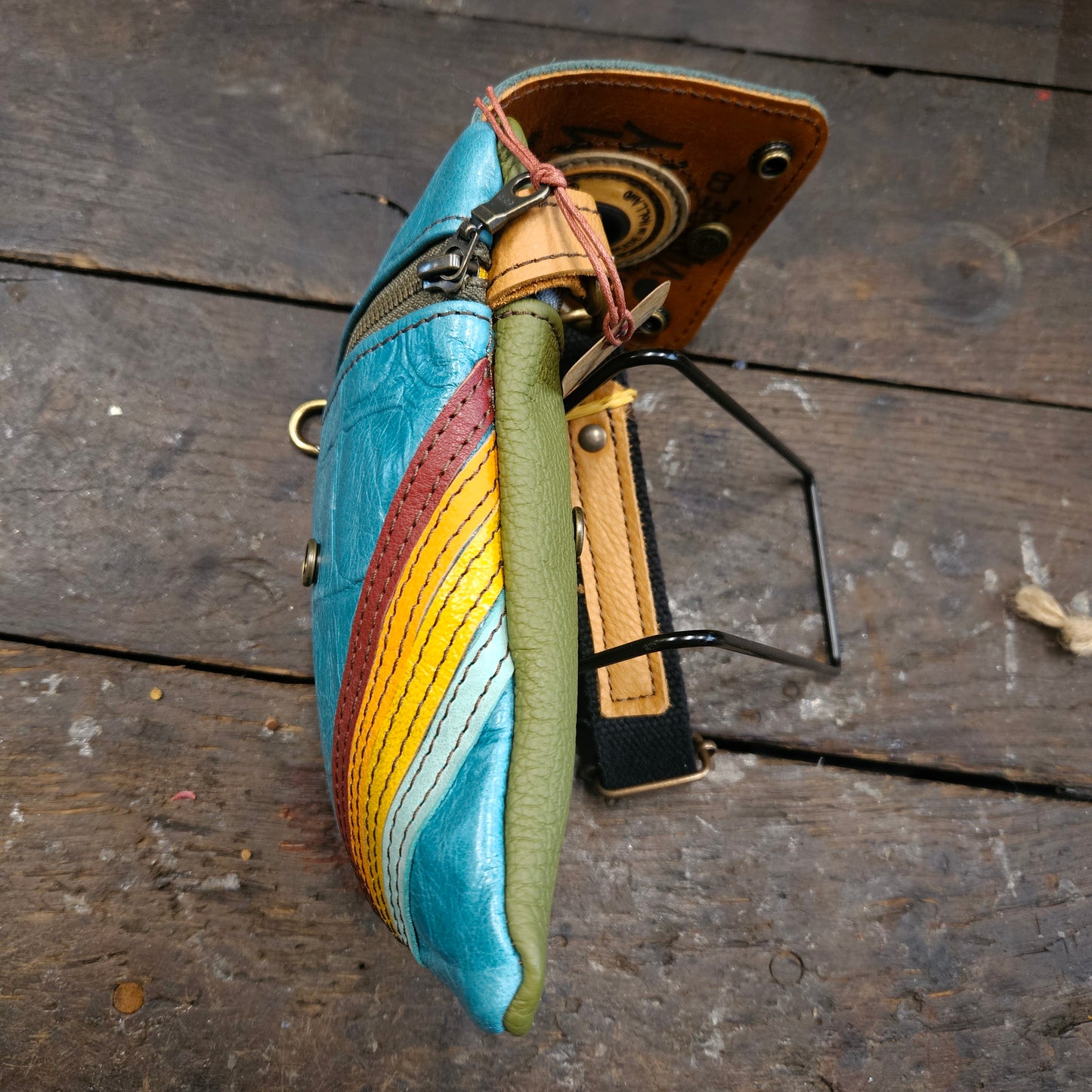 Hippers 2-zijdig vintage aqua/groen