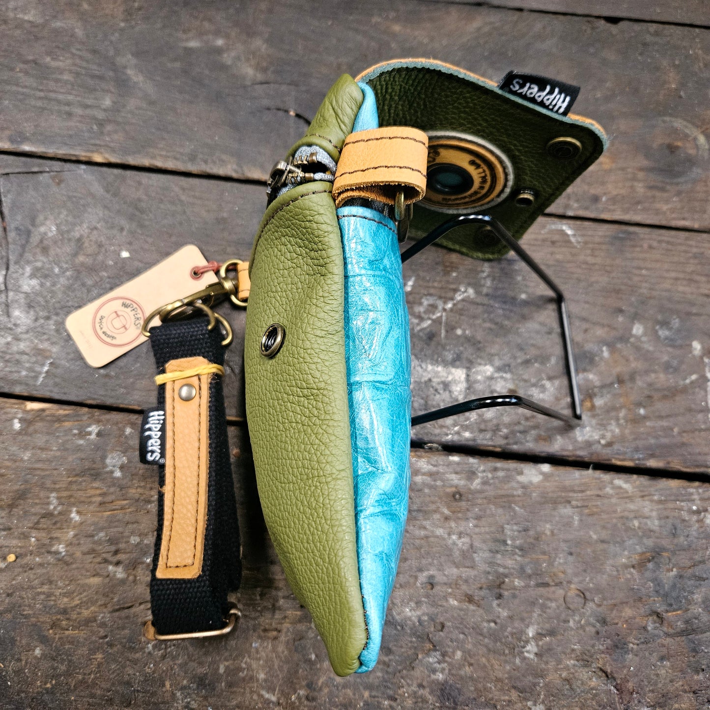 Hippers 2-zijdig vintage aqua/groen