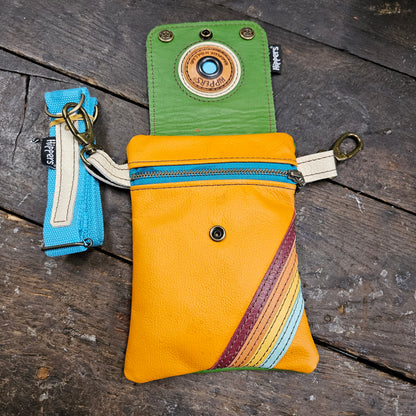 Hippers 2-zijdig vintage oranje/appelgroen