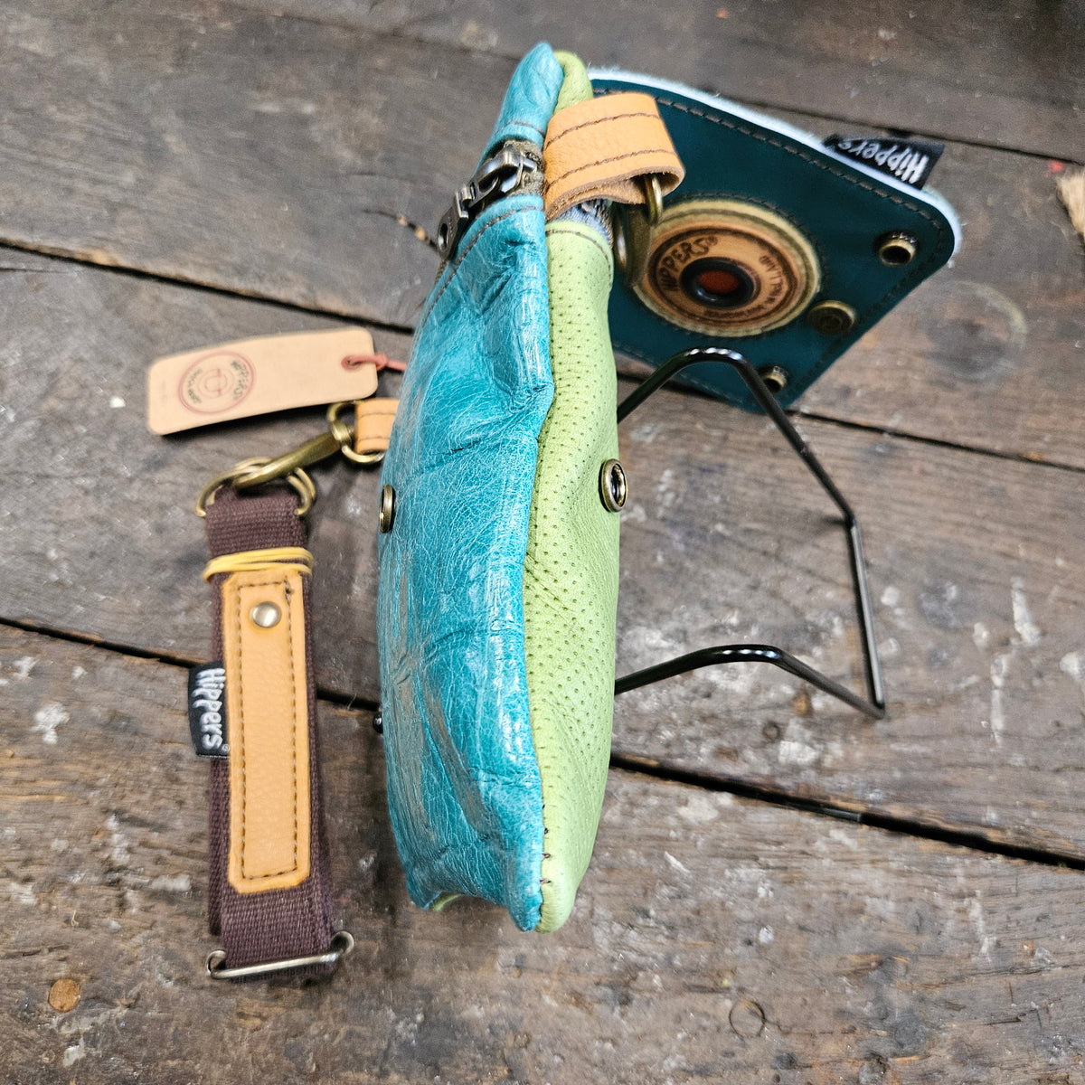 Hippers 2-zijdig aqua croco /groen