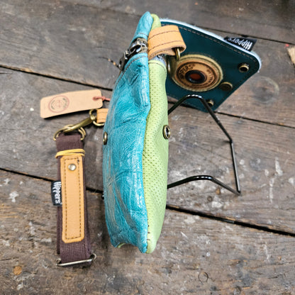 Hippers 2-zijdig aqua croco /groen