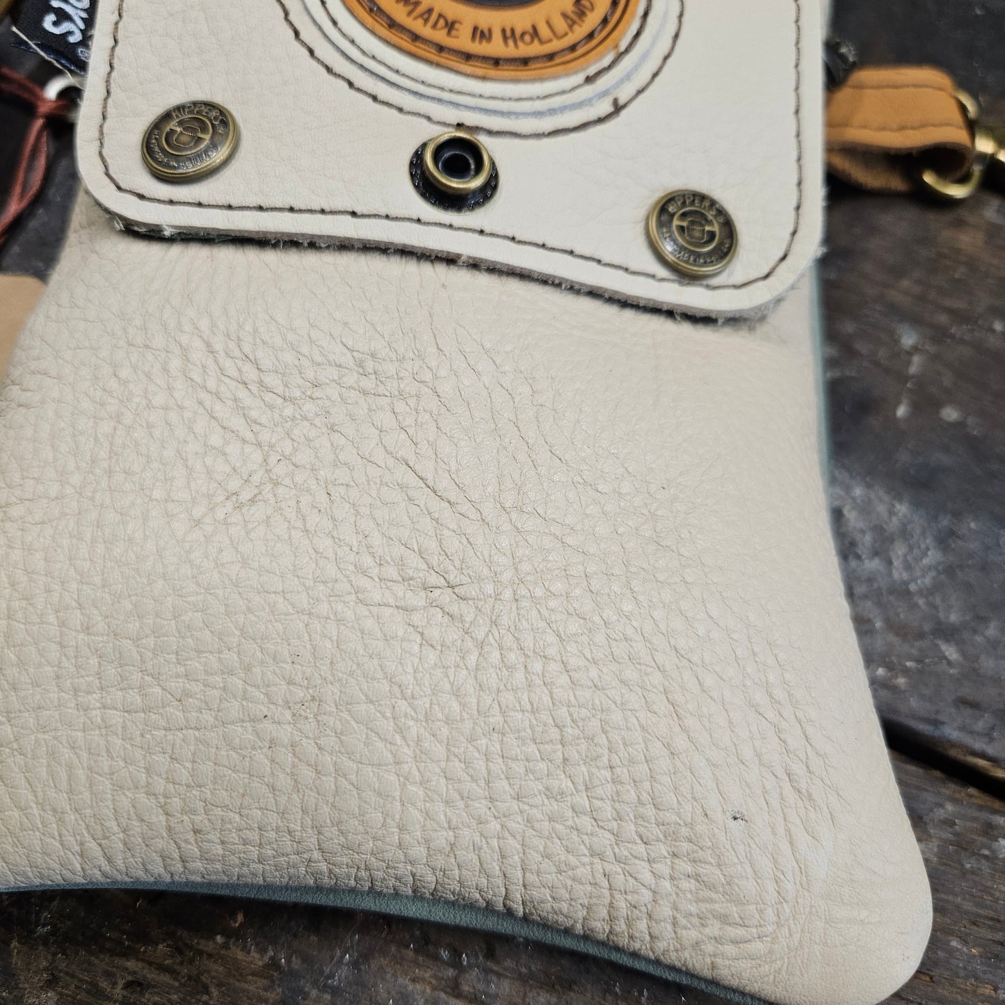 Hippers 2-zijdig vintage creme /zachtgroen