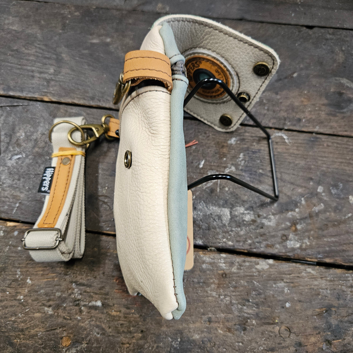 Hippers 2-zijdig vintage creme /zachtgroen