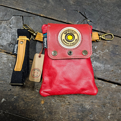 Hippers 2-zijdig vintage oker/rood