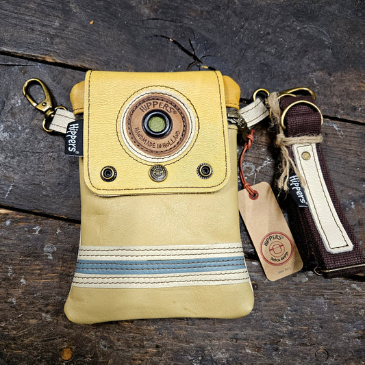 Hippers 2-zijdig vintage creme geel/ creme