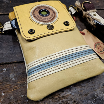 Hippers 2-zijdig vintage creme geel/ creme