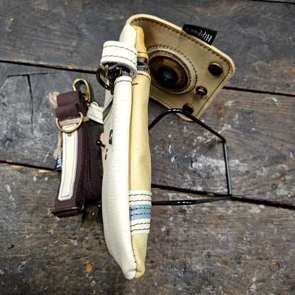 Hippers 2-zijdig vintage creme geel/ creme