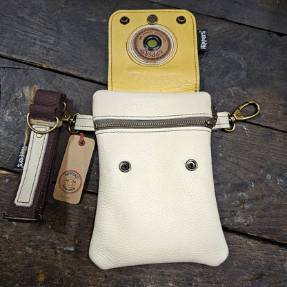 Hippers 2-zijdig vintage creme geel/ creme