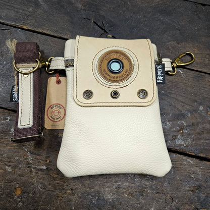 Hippers 2-zijdig vintage creme geel/ creme