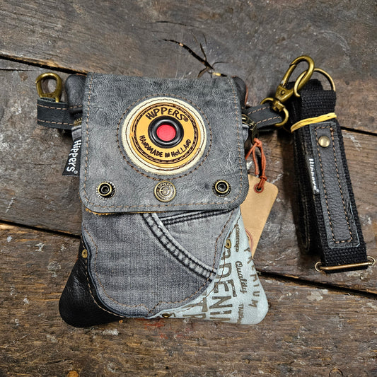 Hippers 2-zijdig jeans grijs/bruin