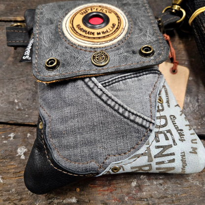 Hippers 2-zijdig jeans grijs/bruin