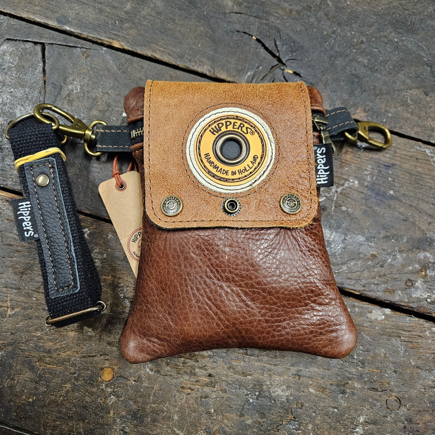 Hippers 2-zijdig jeans grijs/bruin