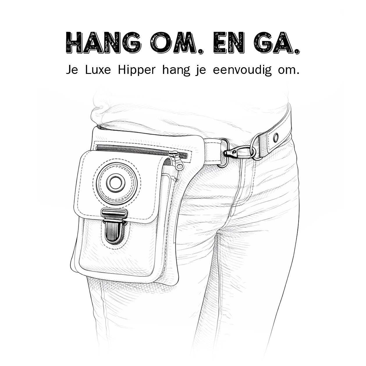 Luxe Hippers rood + tassenhanger