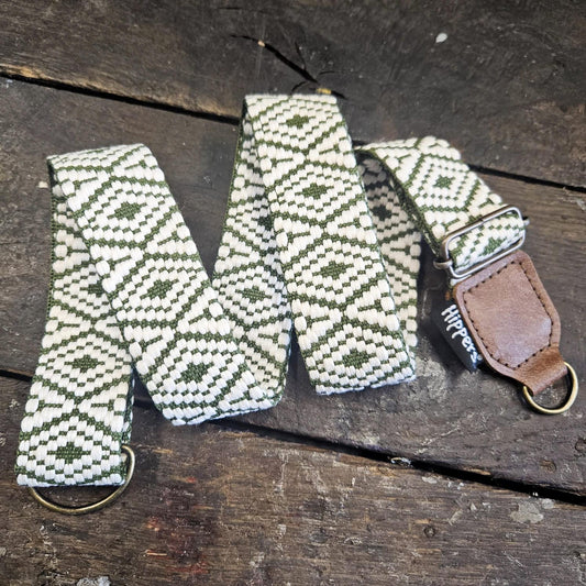 Hippers Schouderband groen grafisch 4 cm
