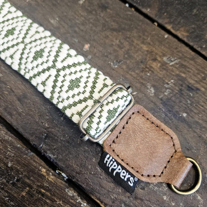 Hippers Schouderband groen grafisch 4 cm
