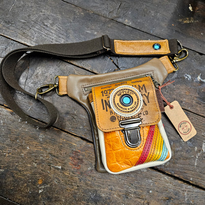 Luxe Hippers vintage bruin/oranje striping