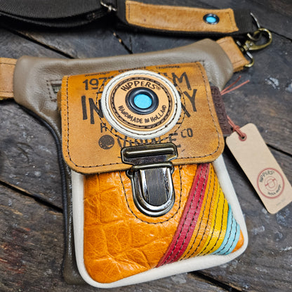 Luxe Hippers vintage bruin/oranje striping